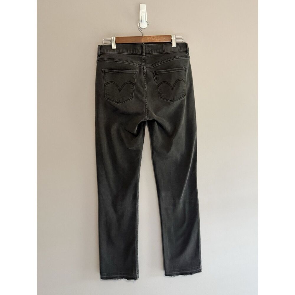 Levi's Classic Straight Jeans Charcoal Black Gray Stretch Denim High Rise 28/6 - Picture 7 of 15